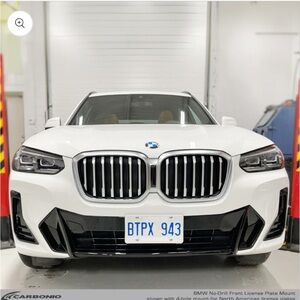 Black Metal Front License Plate Mount Bracket